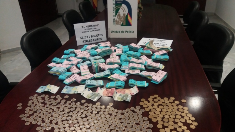 image Intervenidos en Arcos billetes de lotería ilegal valorados en 51.000 euros